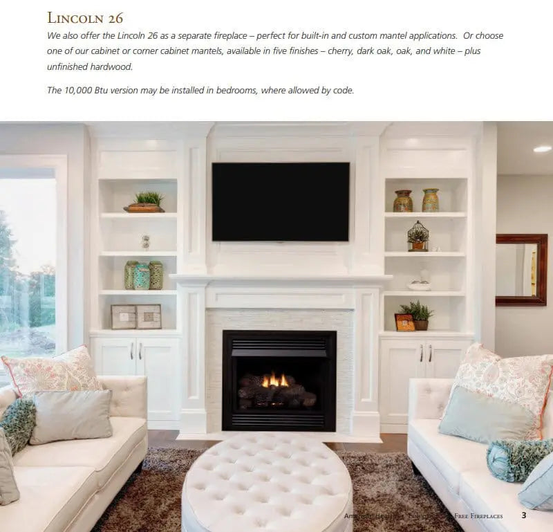 Empire Vail 26" Vent-Free Fireplace &amp; Mantel Combination | VFD26FM