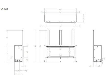 Empire Gas Fireplace Boulevard Vent-Free Linear 36" VFLB36