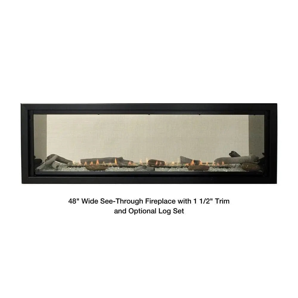 Empire Gas Fireplaces Boulevard 48" Double-Sided Vent-Free Linear Fireplace with Barrier ECSBoulevard48