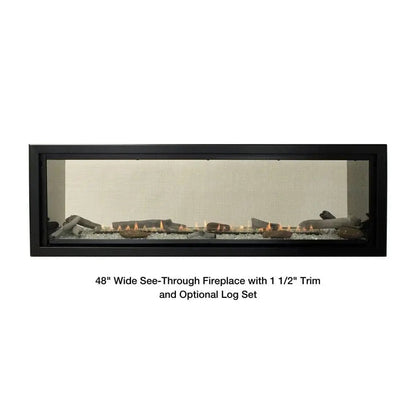 Empire Gas Fireplaces Boulevard 48" Double-Sided Vent-Free Linear Fireplace with Barrier ECSBoulevard48