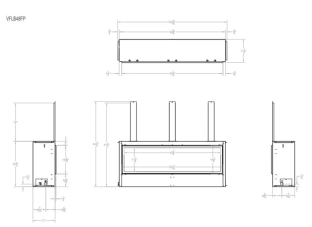 Empire Gas Fireplaces Boulevard Vent-Free Linear 48" VBL48