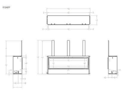 Empire Gas Fireplaces Boulevard Vent-Free Linear 48" VBL48