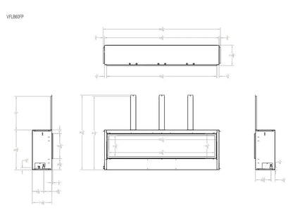 Empire Gas Fireplace Boulevard 60" Vent-Free Remote Control EC8950