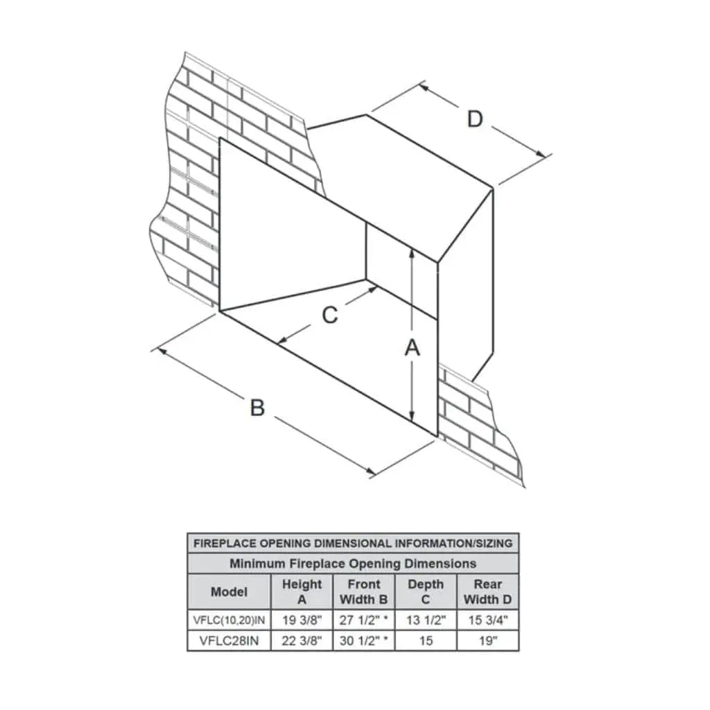 Empire Gas Fireplace Insert 29" Vent-Free Barrier Black LC29VBFB