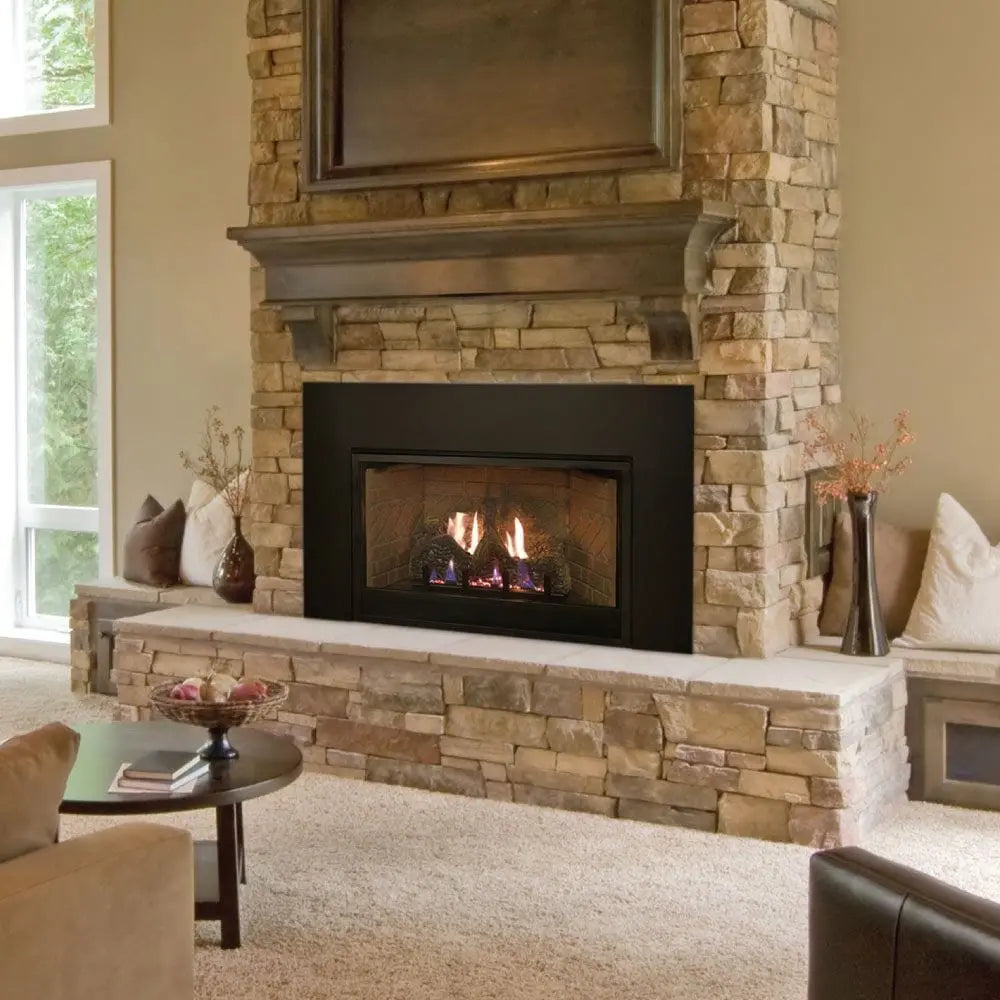 Empire Gas Fireplace Insert 29" Franklin Vent-Free Logs & Brick Liner ECSFPI29
