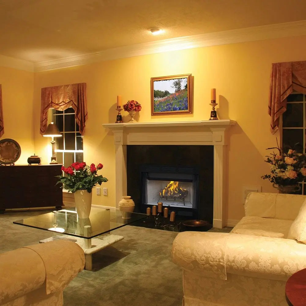 Superior Wood Burning Fireplace WRT2000 Traditional Radiant White Stacked Panel
