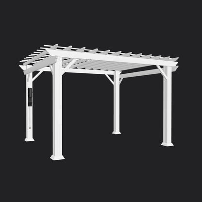 Stratford | 12x10 Steel Pergola – White