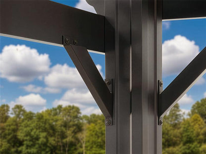 Stratford | 14x10 Steel Pergola – Black