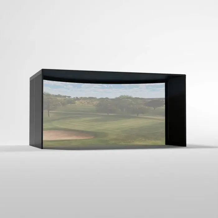 Carl's Place CURVED Golf Simulator Enclosure Kit with Premium Impact Screen 9'H × 14'W × 8'D | Model: cge-9x14x8