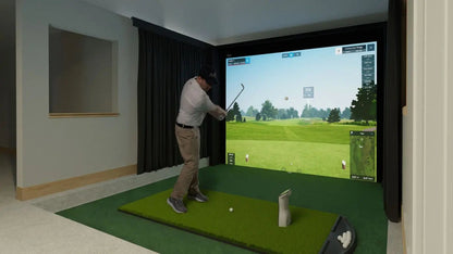 Carl's Place DIY Golf Simulator Enclosure Kit with High-Contrast Gray Impact Screen 9x12 | Model: gekc2-gp-9x12x5