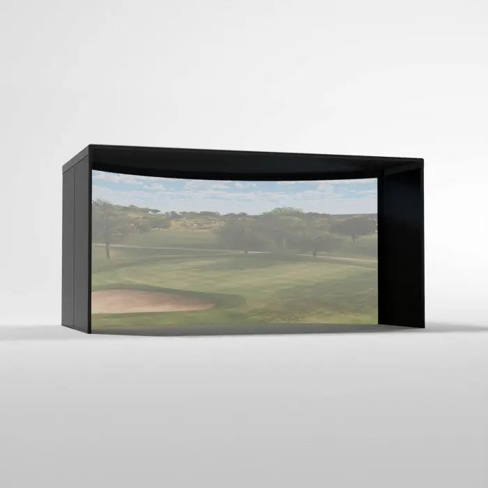 Carl's Place CURVED Golf Simulator Enclosure Kit with Premium Impact Screen 9.5'H × 14.5'W × 8'D | Model: cge-9-5x14-5x8