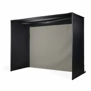 Carl's Place PRO Golf Simulator Enclosure Kit with High-Contrast Gray Impact Screen 9'H × 12'W × 10'D | Model: pgec2-gp-9x12x10