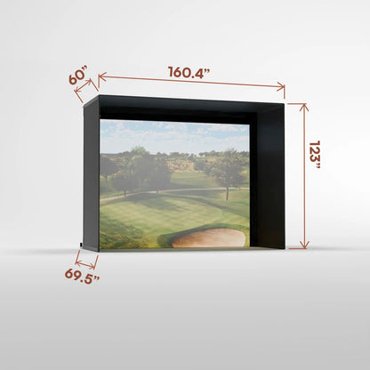 Carl's Place PRO Golf Simulator Enclosure Kit with Premium Impact Screen 10'H × 13'W × 5'D | Model: pgec2-pm-10x13x5
