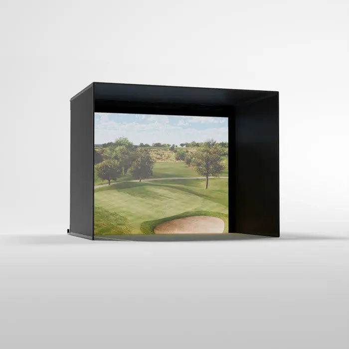 Carl's Place PRO Golf Simulator Enclosure Kit with Premium Impact Screen 10'H × 13'W × 8'D | Model: pgec2-pm-10x13x8
