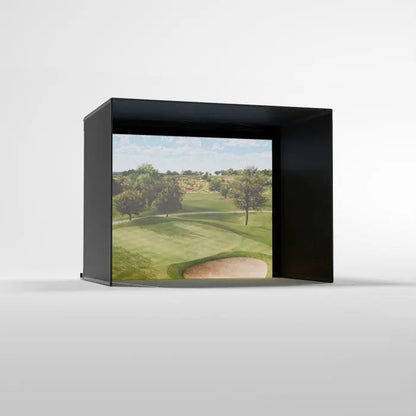 Carl's Place PRO Golf Simulator Enclosure Kit with Premium Impact Screen 10'H × 13'W × 8'D | Model: pgec2-pm-10x13x8