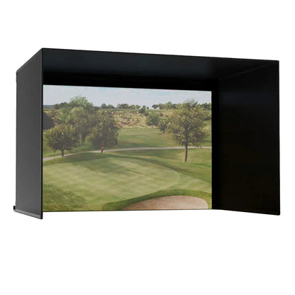 Carl's Place PRO Golf Simulator Enclosure Kit with High-Contrast Gray Impact Screen 10'H × 15.5'W × 10'D | Model: pgec2-gp-10x15-5x10