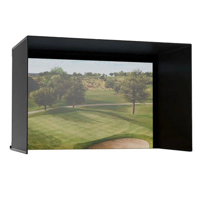Carl's Place PRO Golf Simulator Enclosure Kit with Premium Impact Screen 10'H × 15.5'W × 8'D | Model: pgec2-pm-10x15-5x8
