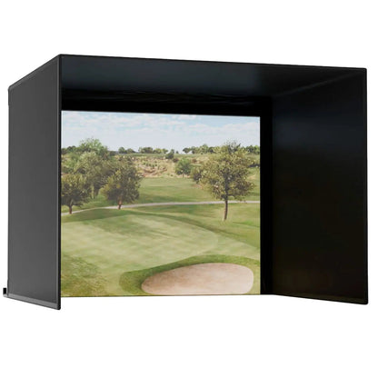 Carl's Place PRO Golf Simulator Enclosure Kit with Premium Impact Screen 9'H × 12'W × 10'D | Model: pgec2-pm-9x12x10