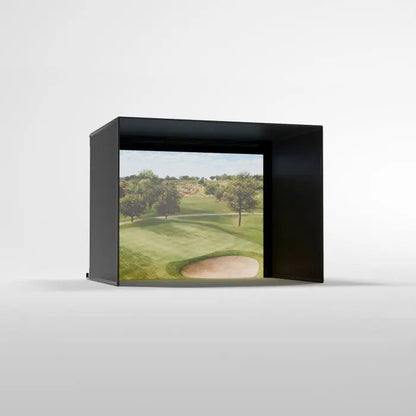 Carl's Place PRO Golf Simulator Enclosure Kit with Premium Impact Screen 9'H × 12'W × 8'D | Model: pgec2-pm-9x12x8