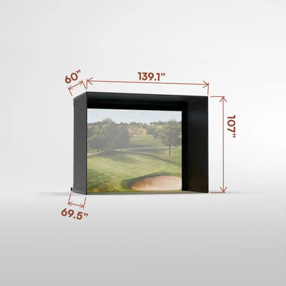 Carl's Place PRO Golf Simulator Enclosure Kit with Premium Impact Screen 8.5'H × 11'W × 5'D | Model: pgec2-pm-8-5x11x5