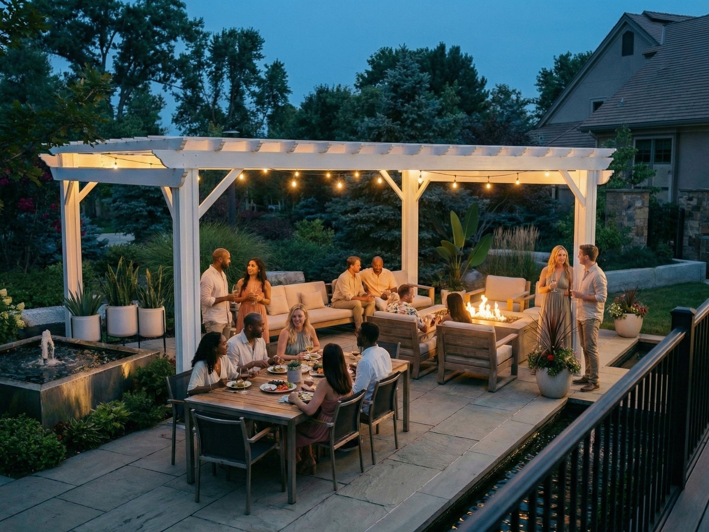 Stratford | 14x12 Steel Pergola – Black