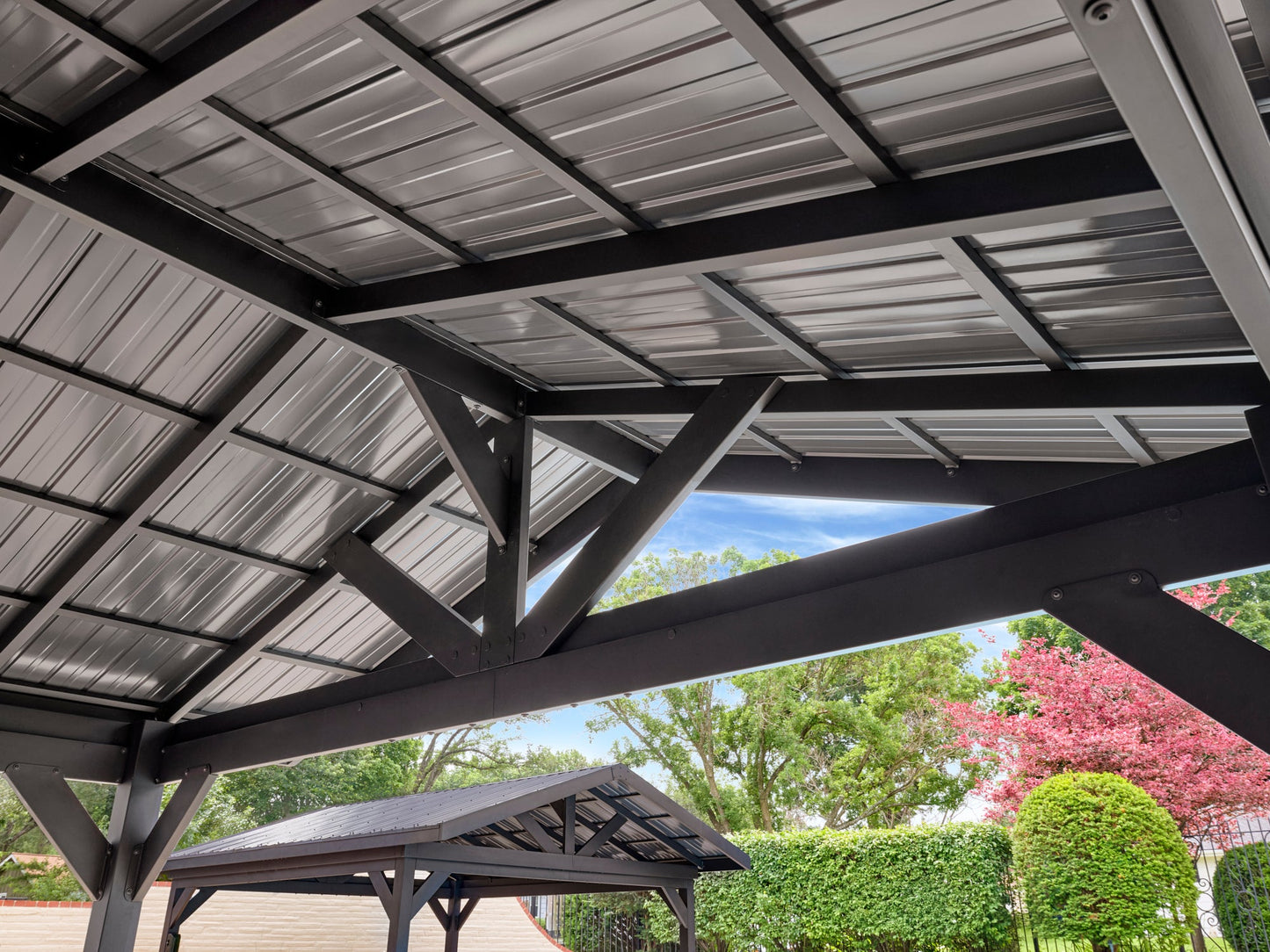 Lancaster | 14x14 Steel Gazebo with Gable Roof