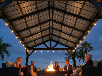 Lancaster | 16x14 Steel Gazebo with Gable Roof