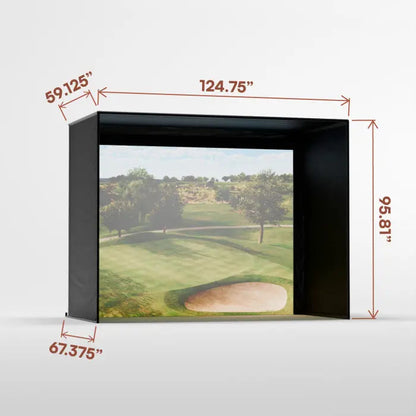 Carl's Place DIY Golf Simulator Enclosure Kit with Premium Impact Screen 7.7x10 | Model: gekc2-pm-7-7x10x5