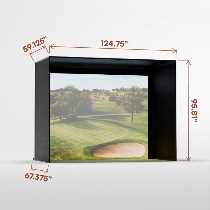 Carl's Place DIY Golf Simulator Enclosure Kit with Standard Impact Screen 7.7x10 | Model: gekc2-is-7-7x10x5