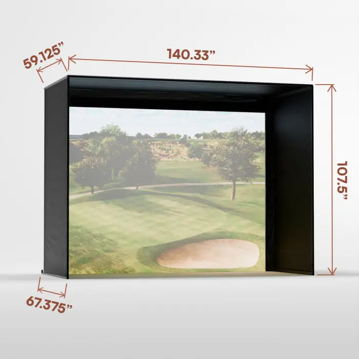 Carl's Place DIY Golf Simulator Enclosure Kit with Preferred Impact Screen 8.5x11.5 | Model: gekc2-pd-8-5x11-5x5