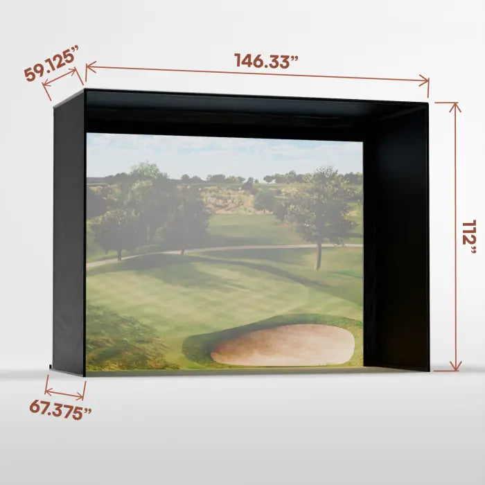 Carl's Place DIY Golf Simulator Enclosure Kit with Standard Impact Screen 9x12 | Model: gekc2-is-9x12x5