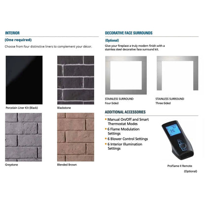 Superior Gas Fireplace 45-Inch DRT4245 Traditional Electronic Ignition Direct Vent Remote Included
