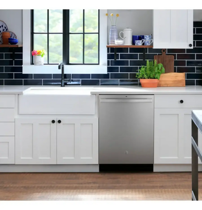 GE – 24″ Top Control Built-In Hybrid Tub Dishwasher with Dry Boost – Stainless Steel
