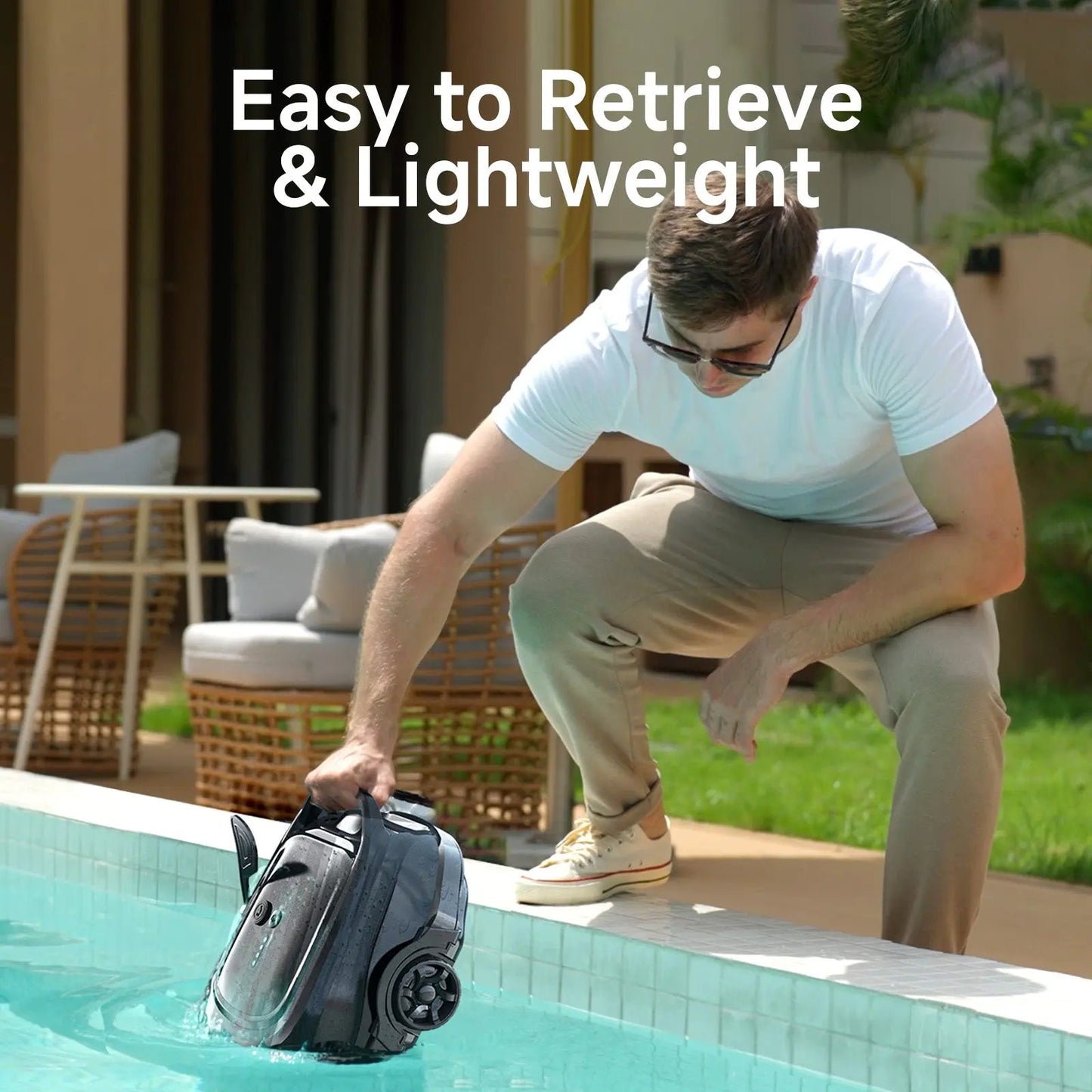 WYBOT A1 Cordless Robotic Pool Cleaner – Floor & Edge Cleaning