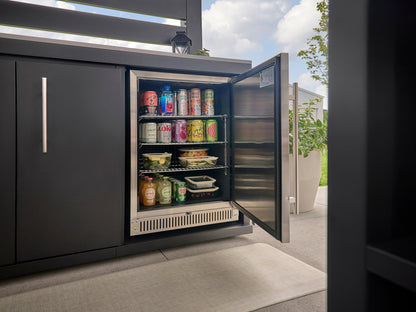 Langston | Covered Appliance-Ready Outdoor Kitchen with Refrigerator & Sink