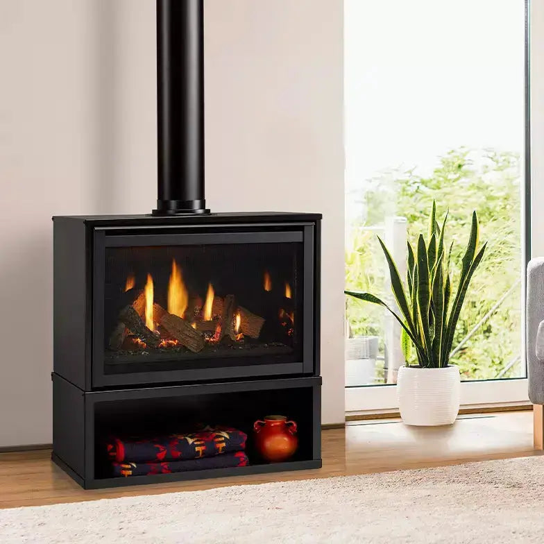 Majestic Ruby 30 Freestanding Direct Vent Gas Fireplace | 32,700 BTU | IntelliFire Touch | RUBY30INFREE