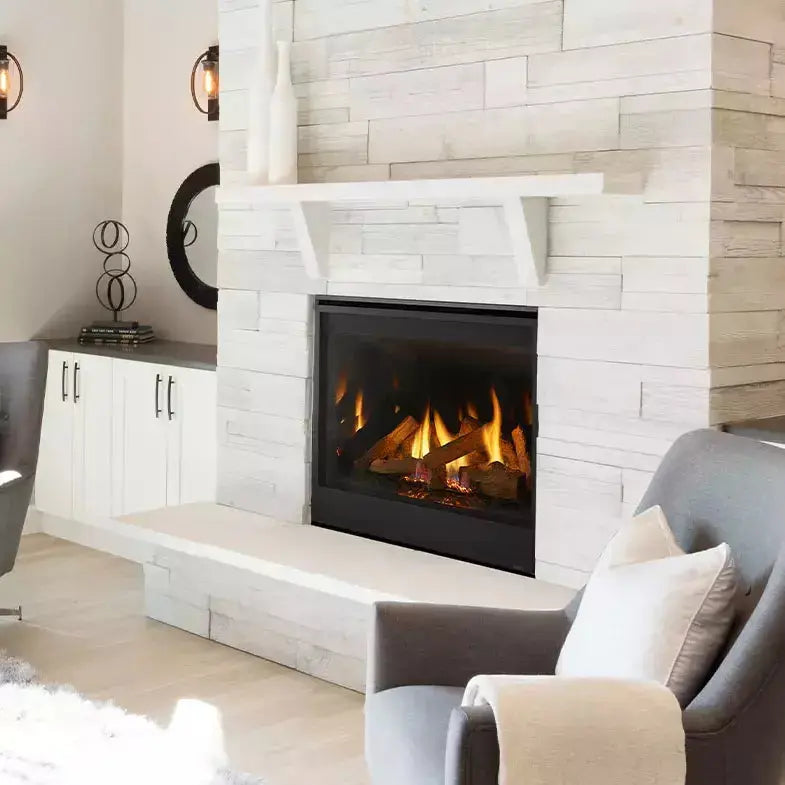 Majestic Quartz 36 Platinum Direct Vent Gas Fireplace | 30,500 BTU | IntelliFire Touch | QUARTZPLA36IN
