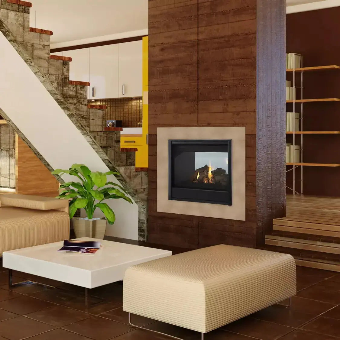 Majestic See-Through 36" Direct Vent Gas Fireplace | 38,000 BTU | IntelliFire Touch | ST-DV36IN