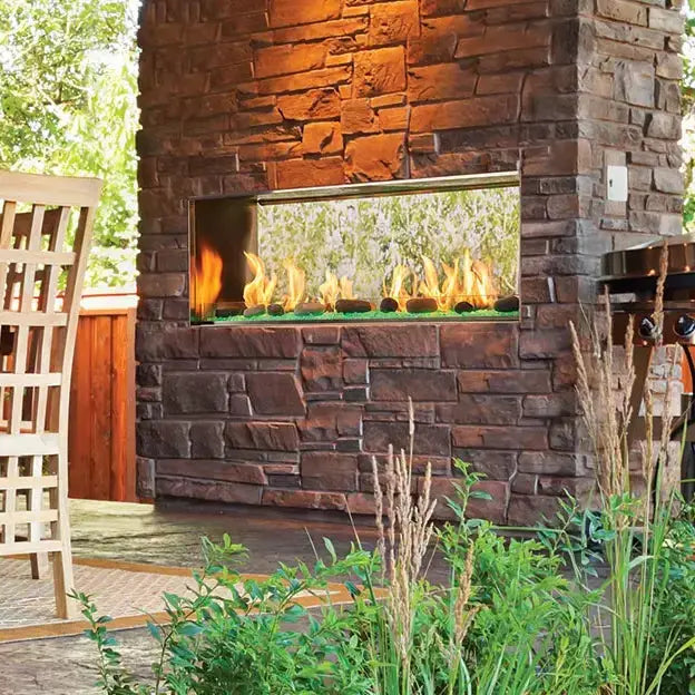 Majestic Lanai 51" Linear Gas Fireplace | 55,000 BTU | IntelliFire Touch | ODLANAIGST-48