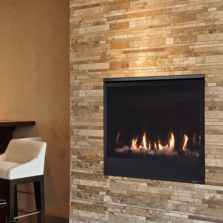 Majestic Quartz 36" Direct Vent Gas Fireplace | 24,000 BTU | IntelliFire Touch | QUARTZ36IFTN