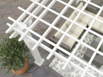 Stratford | 12x10 Steel Pergola – White
