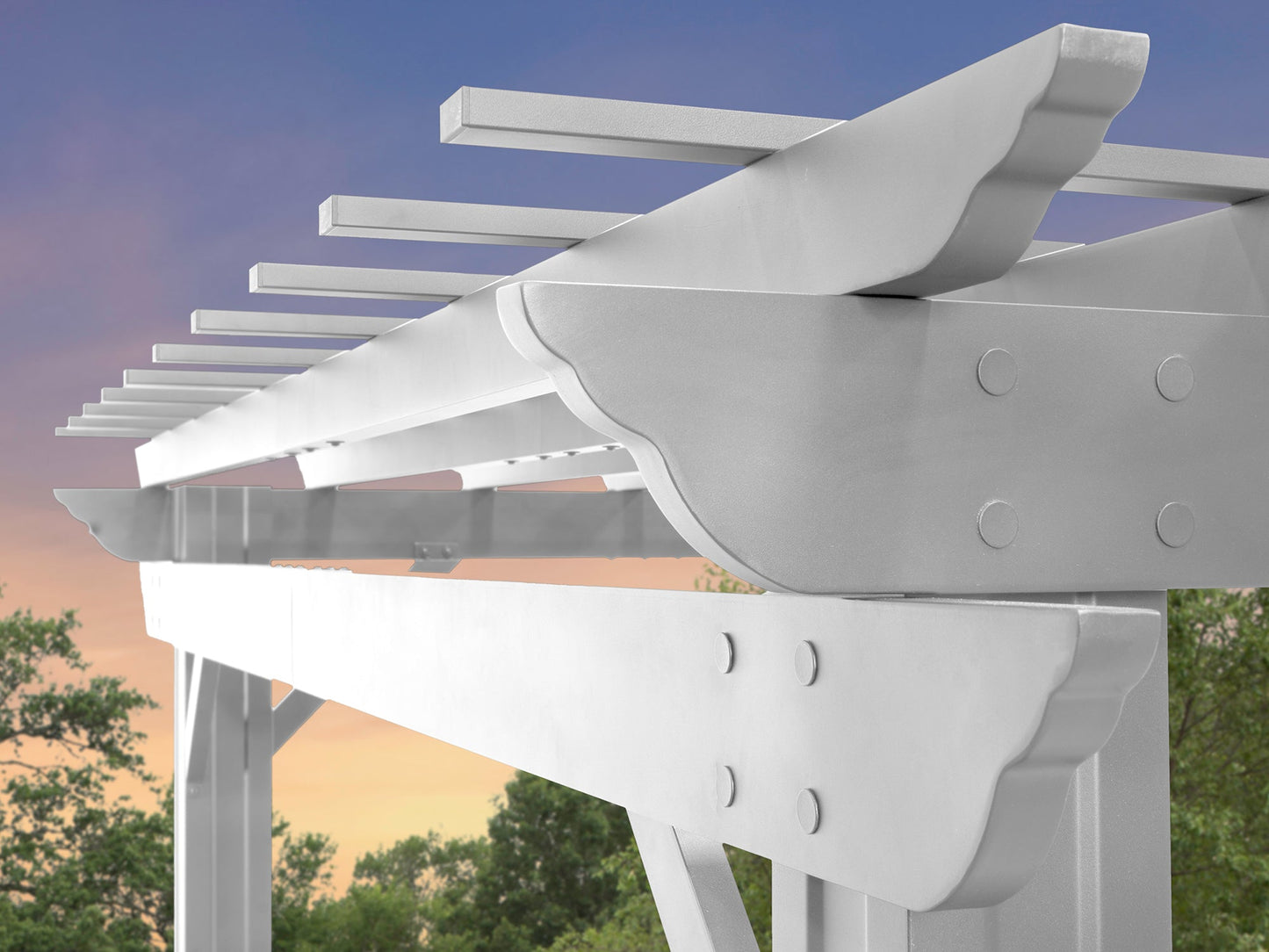Stratford | 14x12 Steel Pergola – White