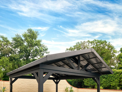 Lancaster | 14x14 Steel Gazebo with Gable Roof