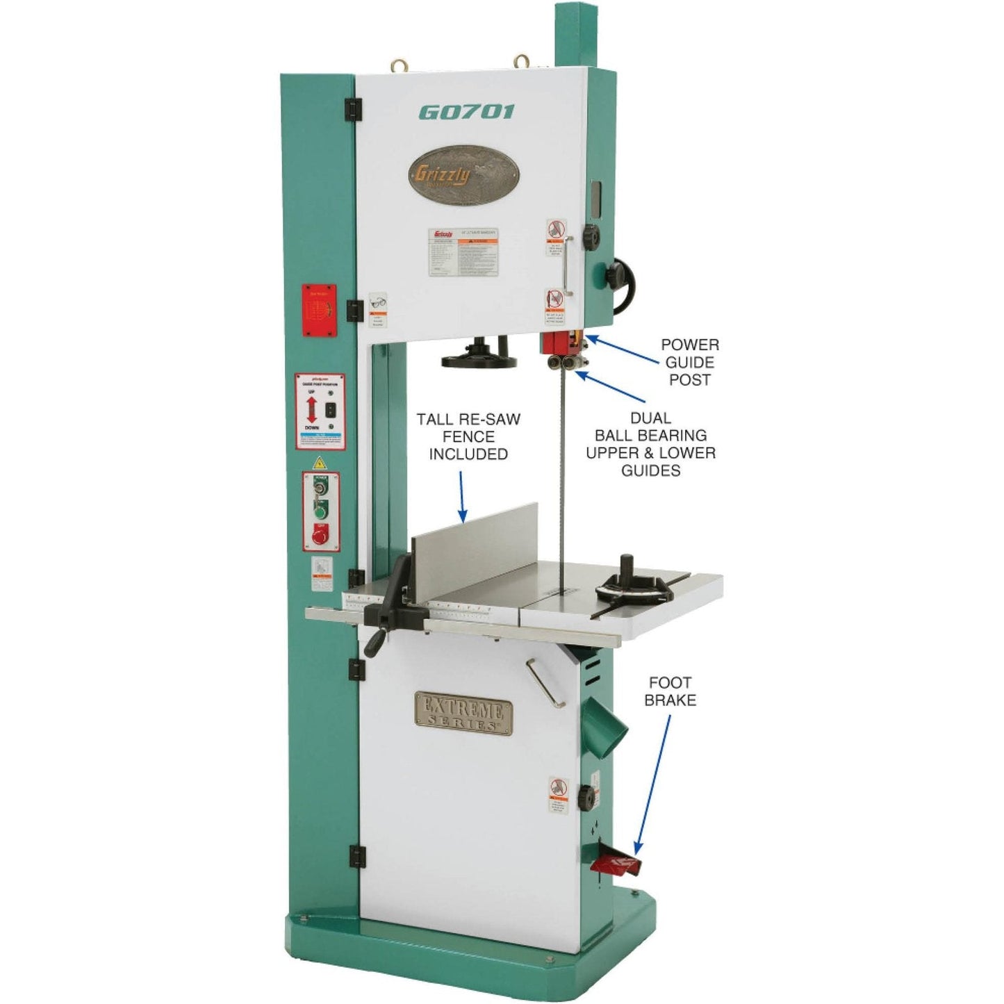 Grizzly G0701 – 19″ 5 HP Ultimate Bandsaw