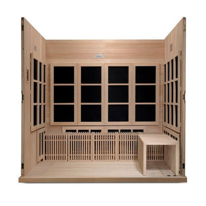 Golden Designs Dynamic "Catalonia" 8-Person Ultra Low EMF FAR Infrared Sauna (Canadian Hemlock, Wheelchair Accessible) | Model: GDI-6880-02 Elite