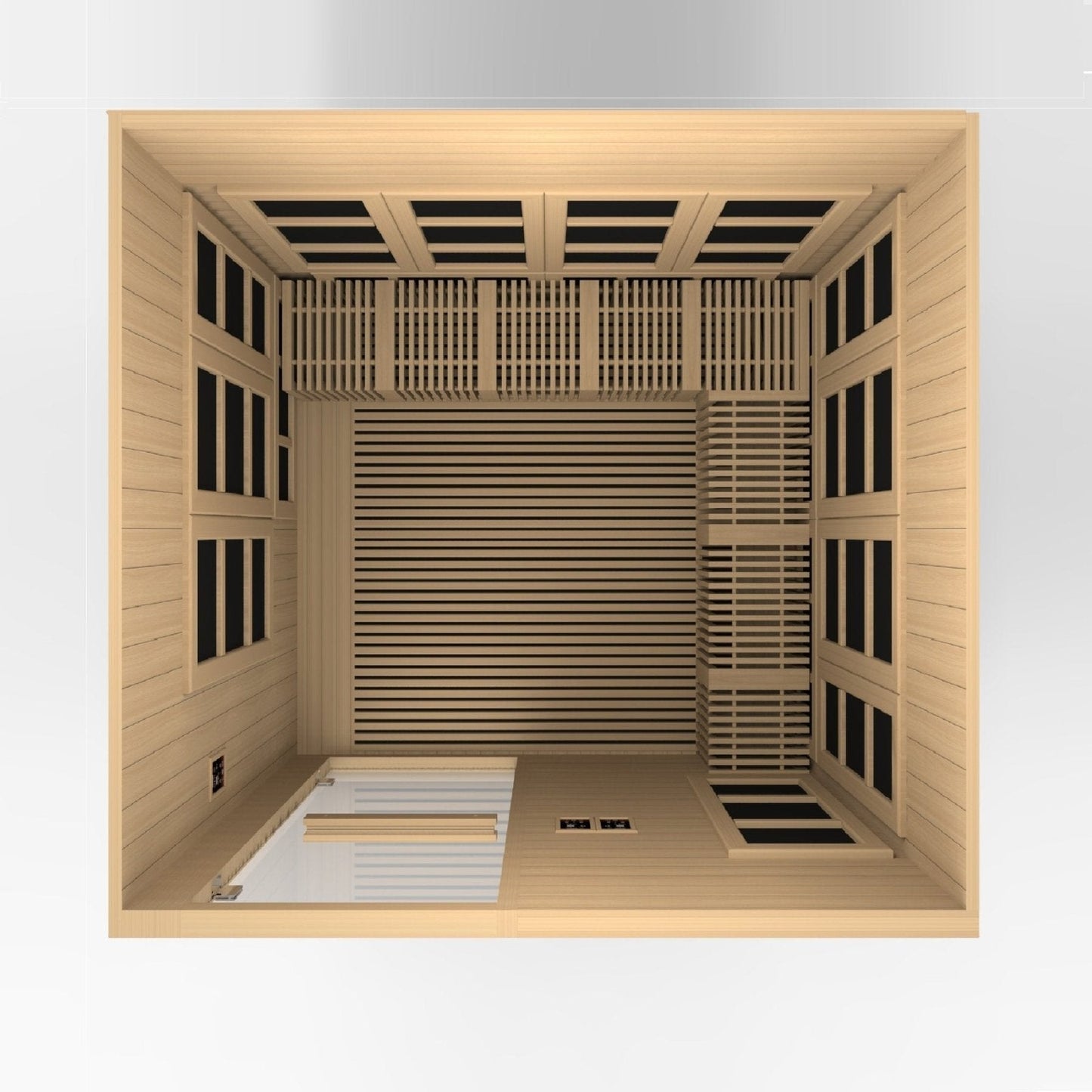 Golden Designs Dynamic "Catalonia" 8-Person Ultra Low EMF FAR Infrared Sauna (Canadian Hemlock, Wheelchair Accessible) | Model: GDI-6880-02 Elite