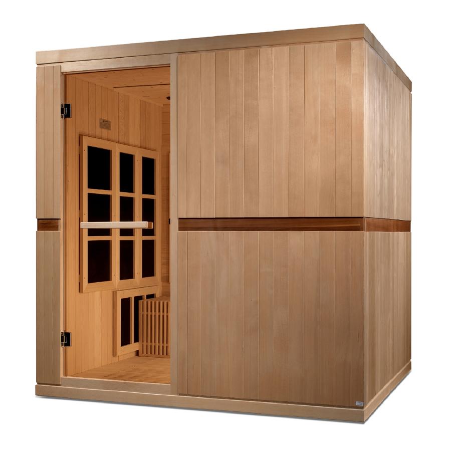 Golden Designs Dynamic "Catalonia" 8-Person Ultra Low EMF FAR Infrared Sauna (Canadian Hemlock, Wheelchair Accessible) | Model: GDI-6880-02 Elite