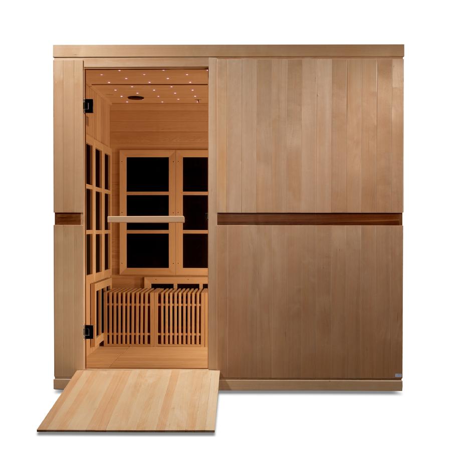 Golden Designs Dynamic "Catalonia" 8-Person Ultra Low EMF FAR Infrared Sauna (Canadian Hemlock, Wheelchair Accessible) | Model: GDI-6880-02 Elite