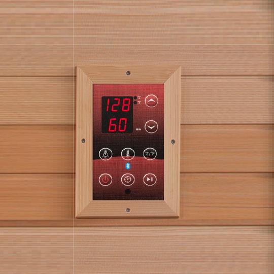 Golden Designs "Monaco" 6-Person PureTech™ Near Zero EMF FAR Infrared Sauna with 15″ LCD Screen (Canadian Hemlock) | Model: GDI-6996-01 Elite