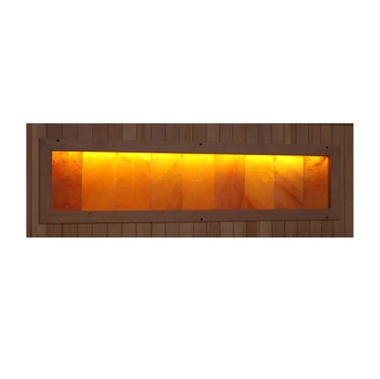 Golden Designs 3-Person Full Spectrum PureTech™ Near Zero EMF Corner Unit Infrared Sauna with Himalayan Salt Bar | Model: GDI-8035-03
